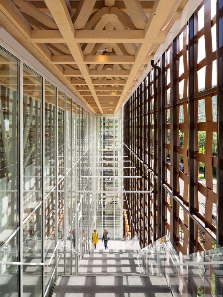 prodema rustik wood aspen art museum shigeru ban architects 00v