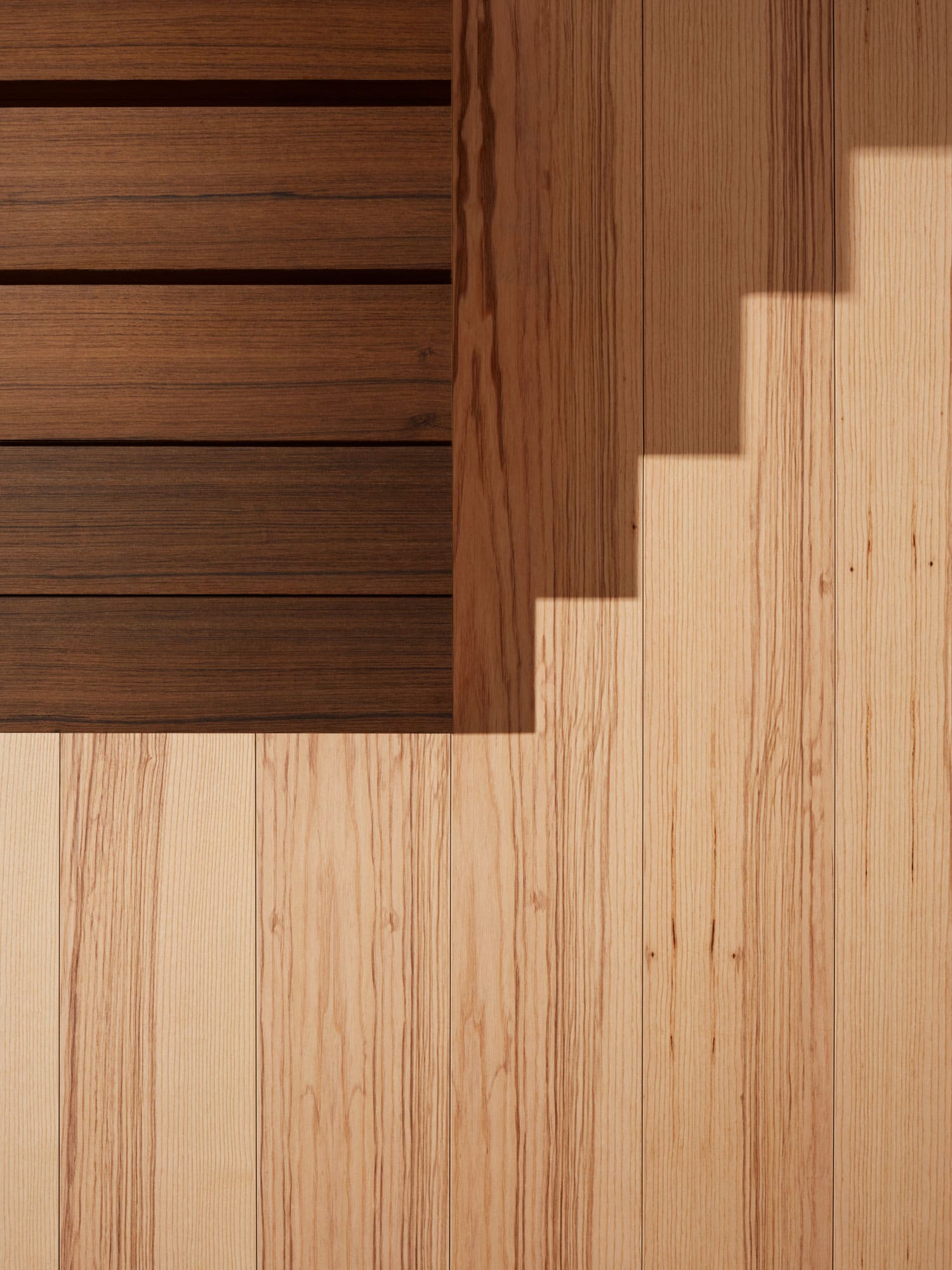 Maintenance-free timber floorboards recommended for high-traffic zones. The water-resistant surface treatment allows installation in areas coming into frequent contact with water.
