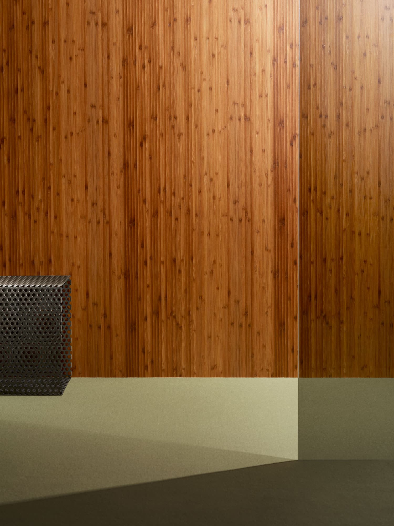 Timber panels with high damp and fire resistance designed for high-traffic areas and maintenance-free walls and ceilings.