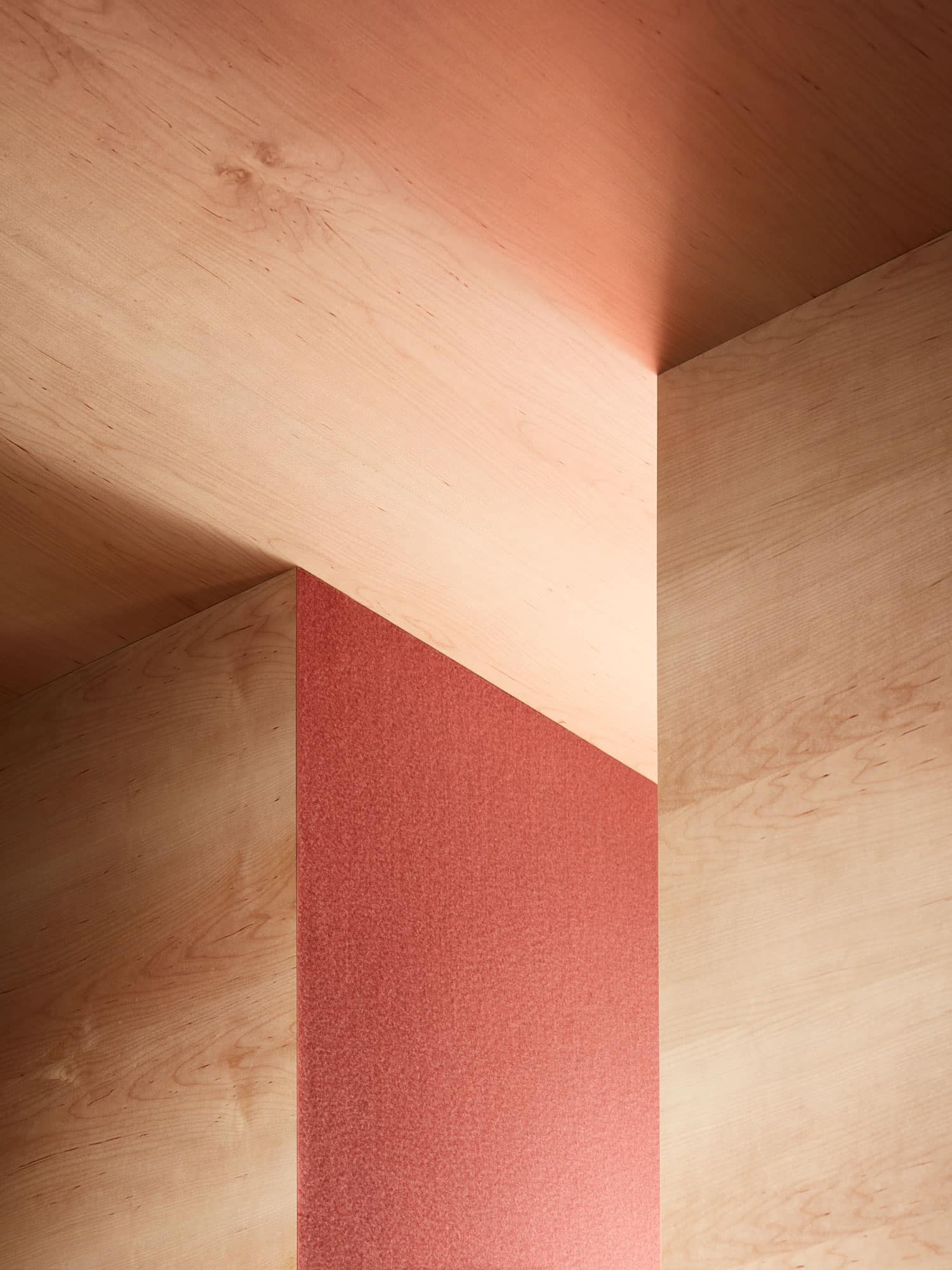 Natural timber panels for covered hotizontal features. Thanks to its properties, it can be installed both indoors and outdoors, allowing for visual continuity.