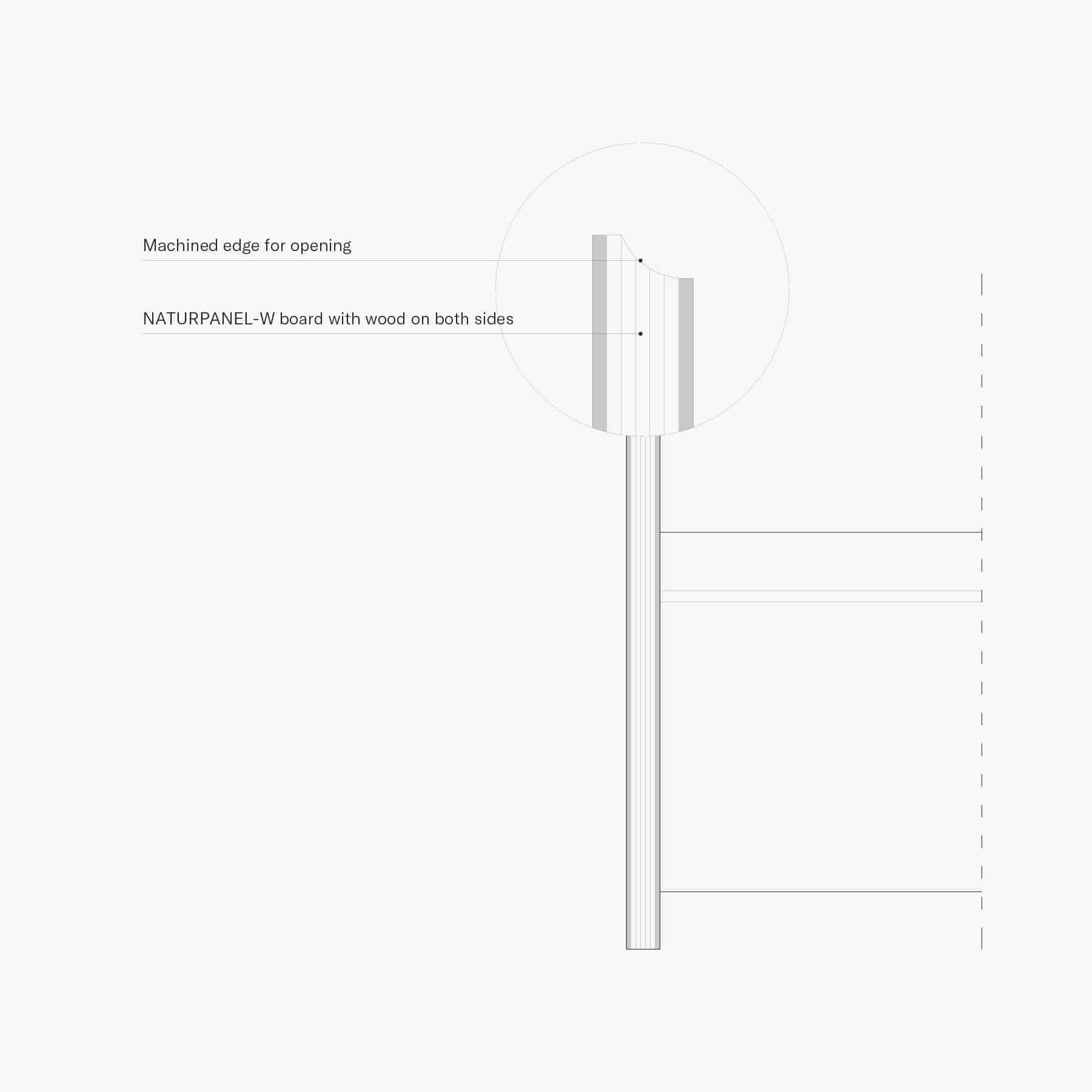 Custom machining of Parklex Prodema wood panels for cabinet doors and drawer fronts at the Landaburu Borda country house