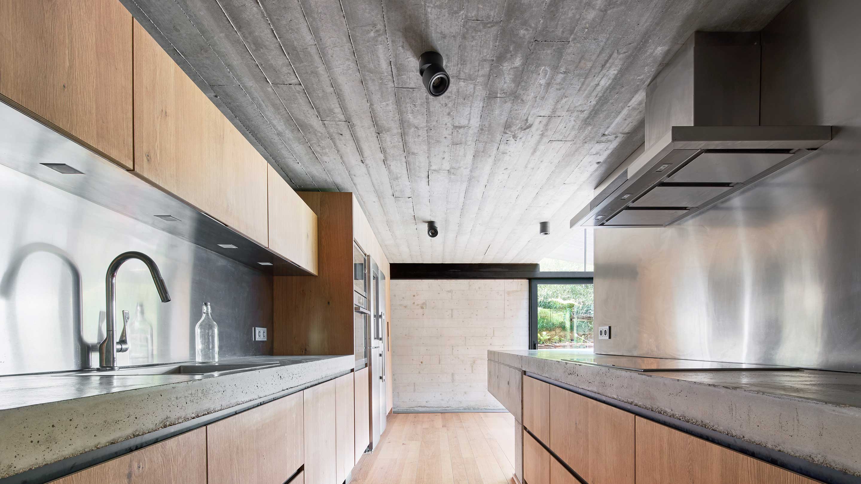 Parklex Prodema customised timber panels for kitchen furniture in the Landaburu Borda country house