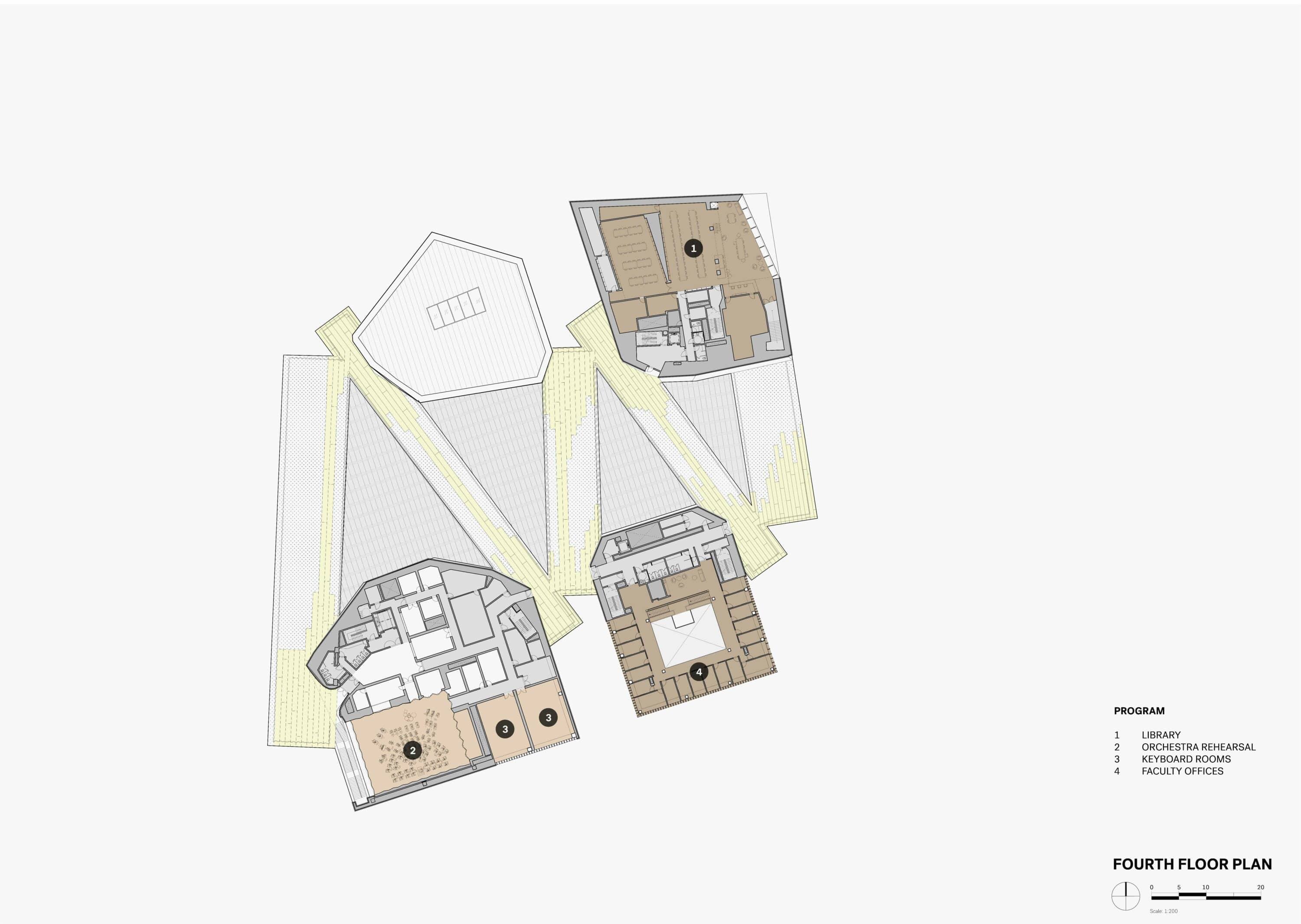 Die Außenseite des Gebäudes verwendet Parklex Prodema Holzpaneele für eine Architektur mit rustikalem Finish, die hochbeständig, langlebig und nachhaltig bezogen sind.