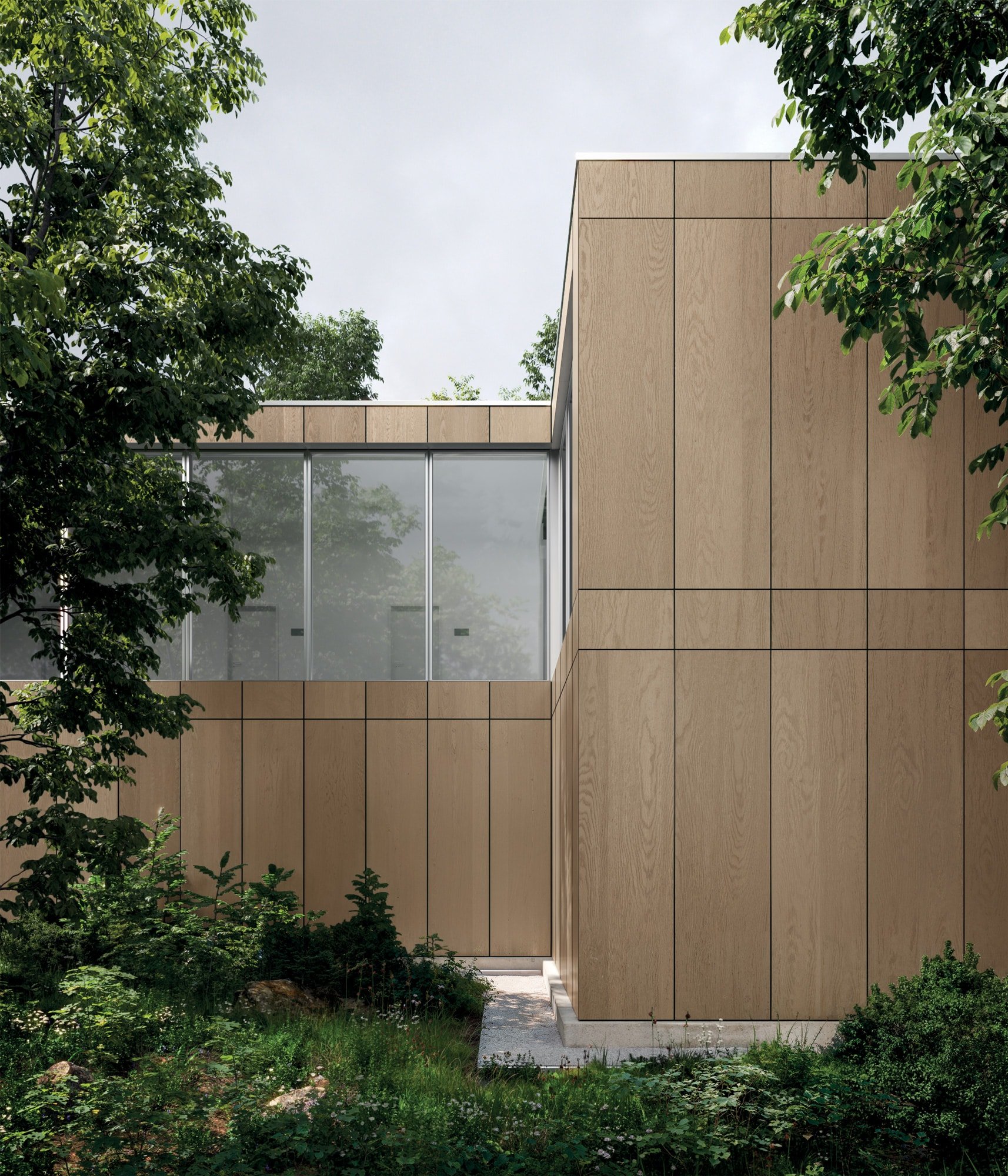 Neue Paneele Parklex Prodema mit natürlicher Holzstruktur